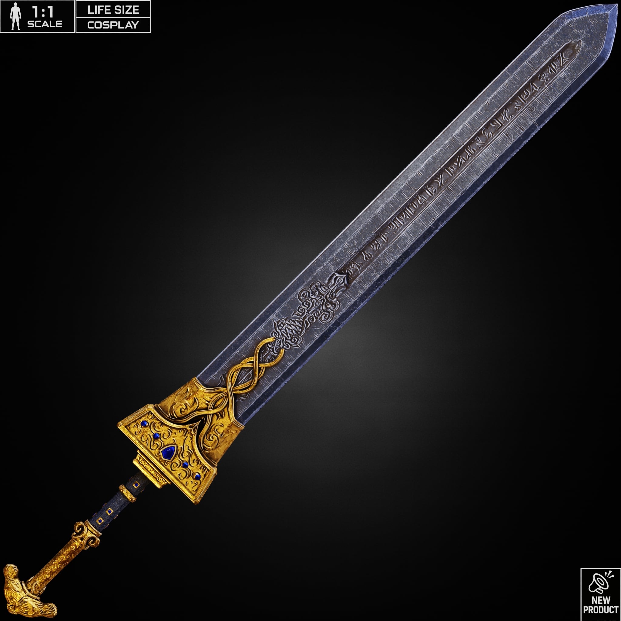 BLAIDD ROYAL GREATSWORD life size cosplay prop 175 cm - Elden Ring Fan Art 3d model