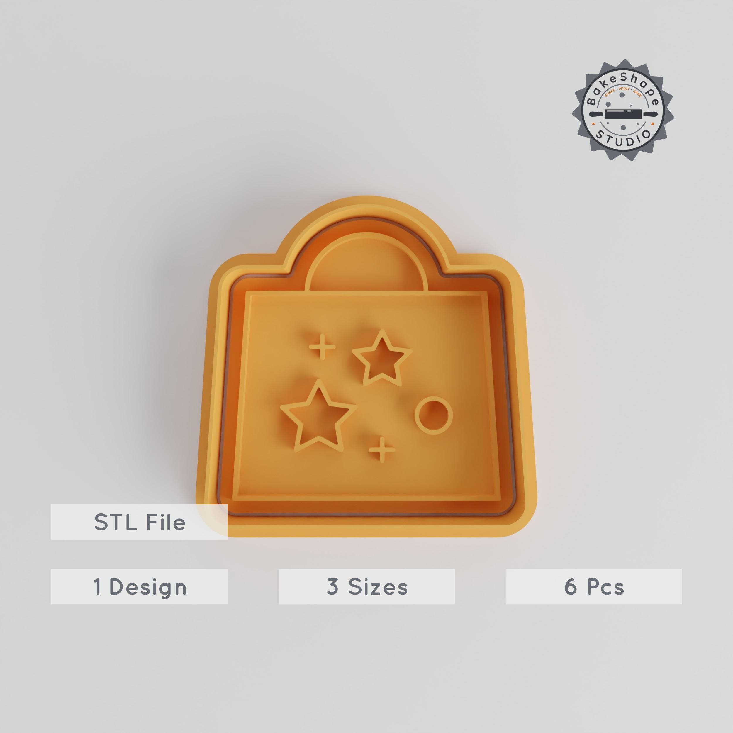 Trick or Treat Cookie Cutter & Stamp Set, Halloween Baking, Fondant Tool, Includes Small, Medium, Large Sizes, 6 Piece Collection PRODUCT_4359 3d model