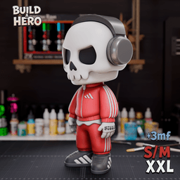 Urban Vibes Skull – Build A Hero Modular Figure (S/M/XXL) | 3MF 3d model