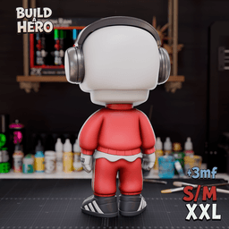 Urban Vibes Skull – Build A Hero Modular Figure (S/M/XXL) | 3MF 3d model