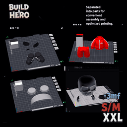 Urban Vibes Skull – Build A Hero Modular Figure (S/M/XXL) | 3MF 3d model