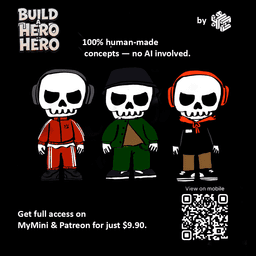 Urban Vibes Skull – Build A Hero Modular Figure (S/M/XXL) | 3MF 3d model