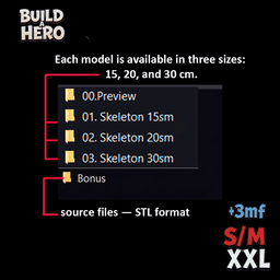 Urban Vibes Skull – Build A Hero Modular Figure (S/M/XXL) | 3MF 3d model