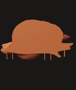 Sleeping Fox Hook STL | Wall Hanger 3D Print | Cottagecore Decor 3d model