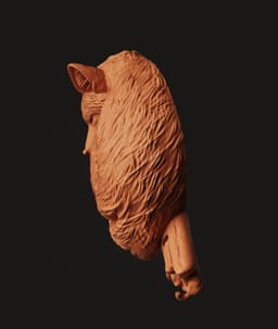 Sleeping Fox Hook STL | Wall Hanger 3D Print | Cottagecore Decor 3d model