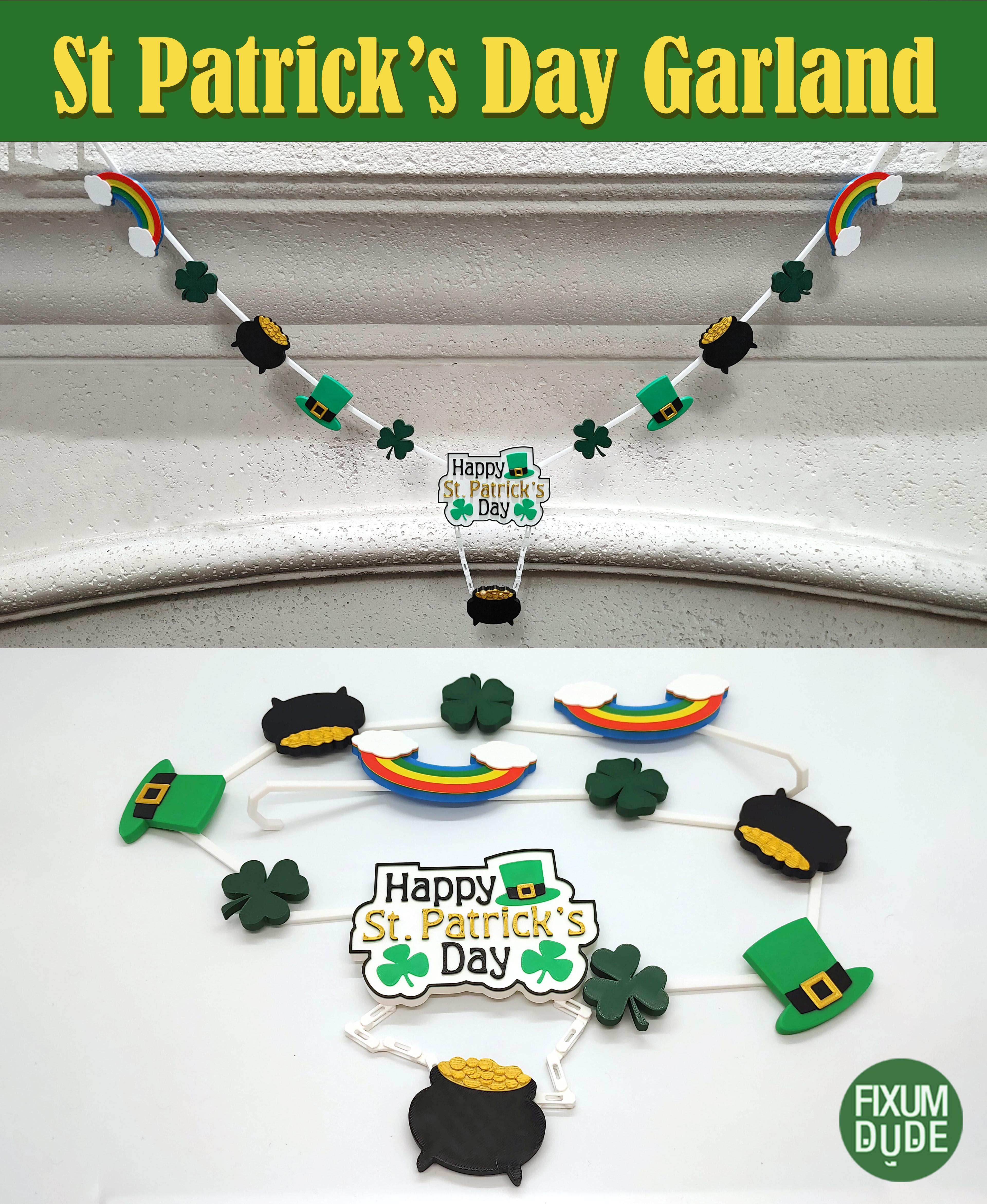 Snap Together St. Patrick's Day Garland 3d model