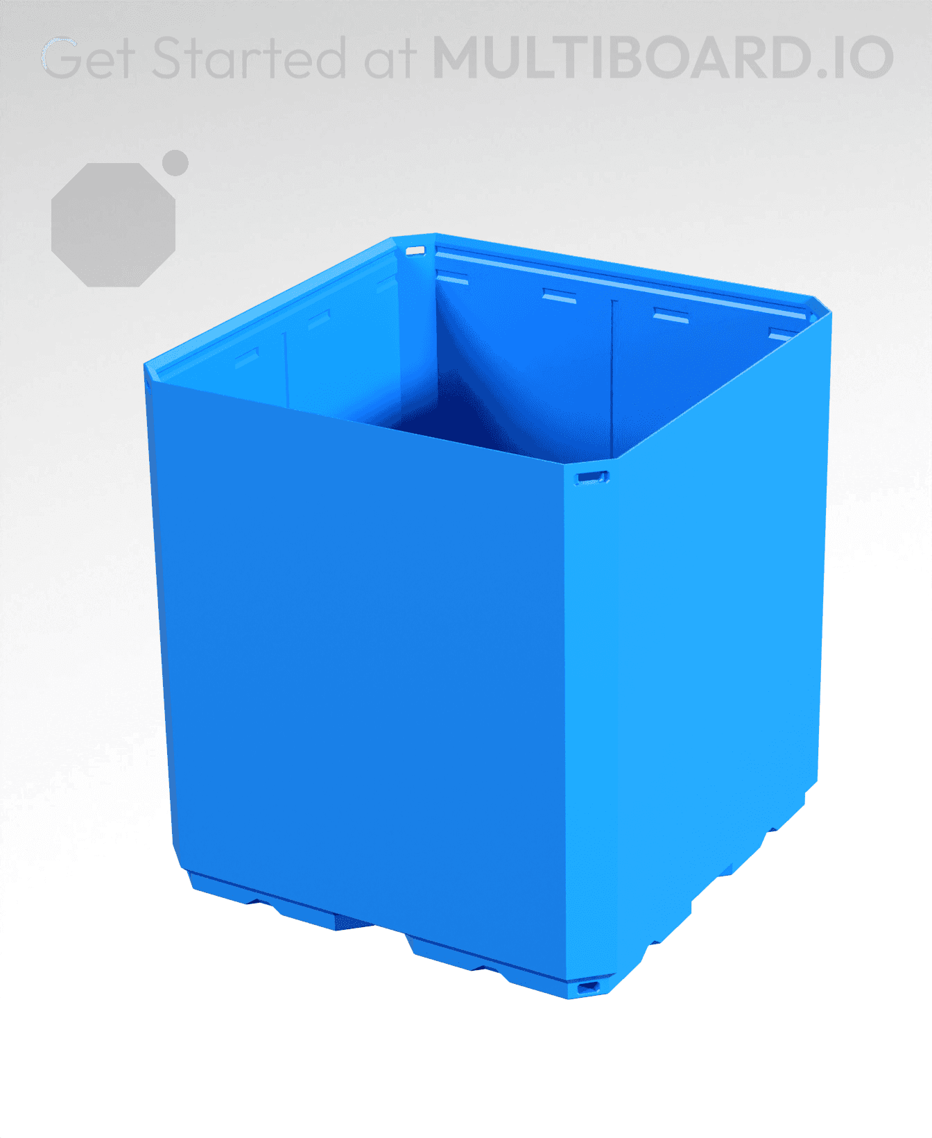 2x2x2 CU - Simple Walls - Multibin Shell 3d model
