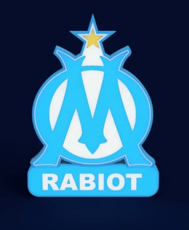 Olympique Marseille Sign - LED Strip Compatible 3d model