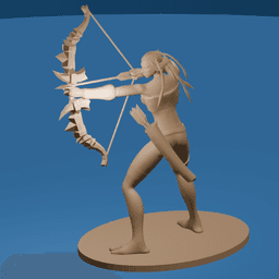 Female Jungle Troll Hunter v2.0 3d model