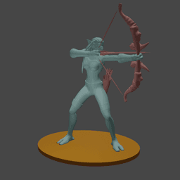 Female Jungle Troll Hunter v2.0 3d model