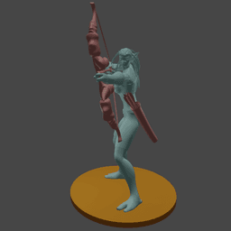 Female Jungle Troll Hunter v2.0 3d model