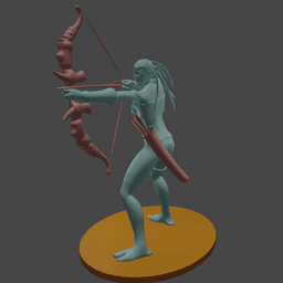 Female Jungle Troll Hunter v2.0 3d model