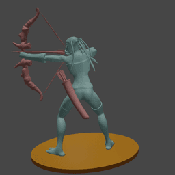 Female Jungle Troll Hunter v2.0 3d model