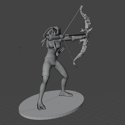 Female Jungle Troll Hunter v2.0 3d model