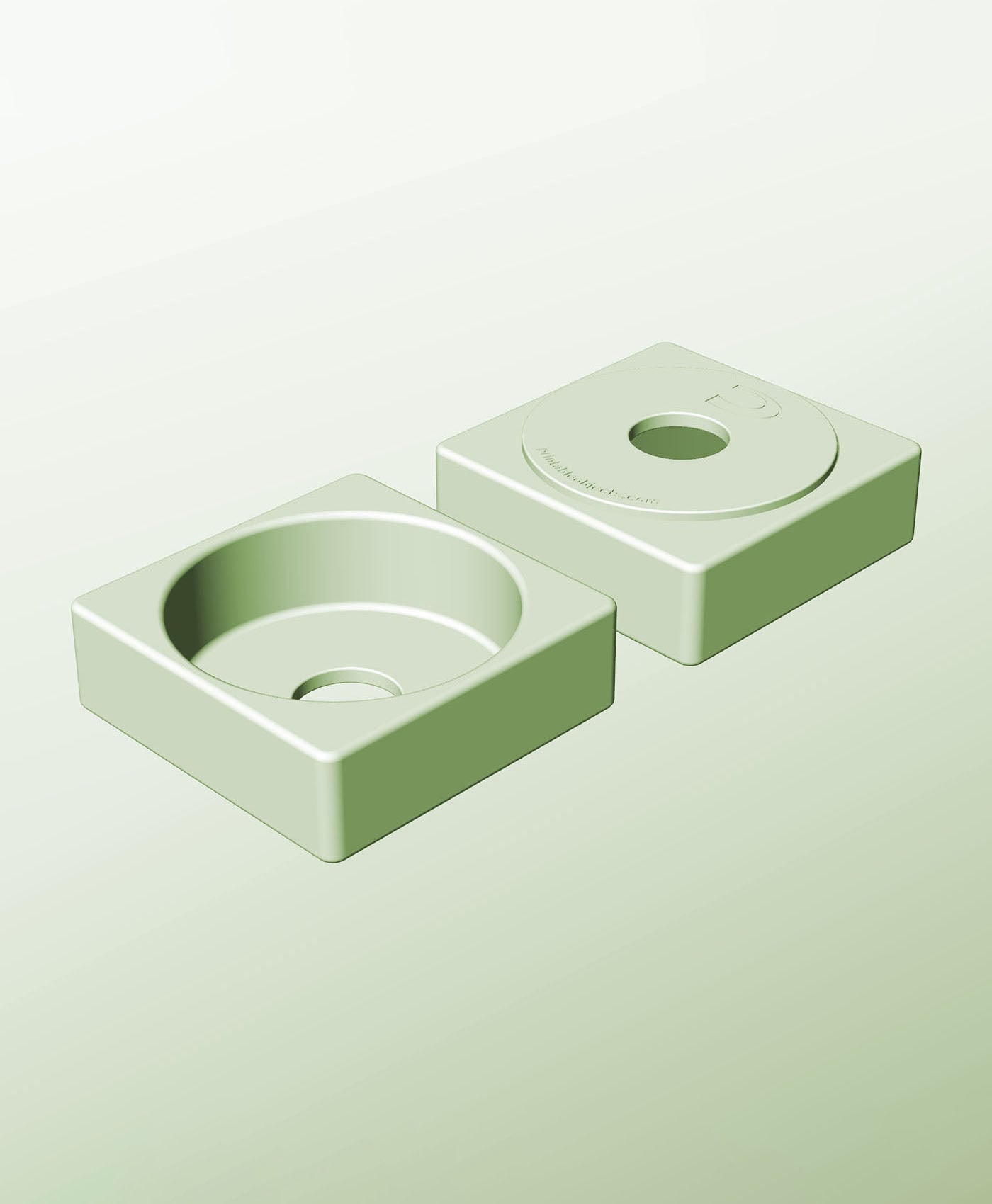 CS128-45-P Stacking pierced module bin for modern home decor 3d model