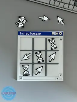 Windows 98 Inspired Tic-Tac-Toe 3d model