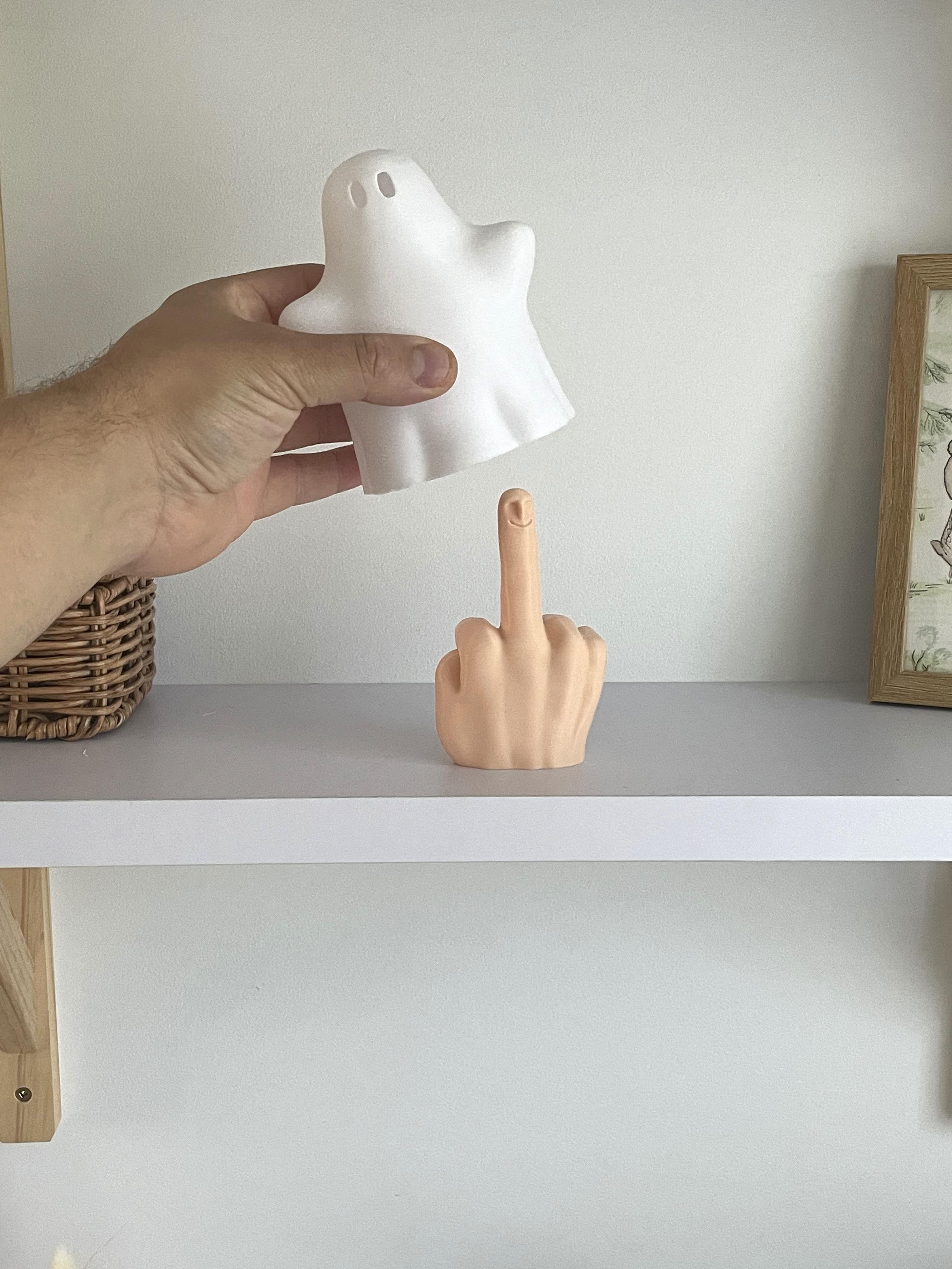 Mr Nice Ghost / Hidden Middle Finger / No Supports 3d model