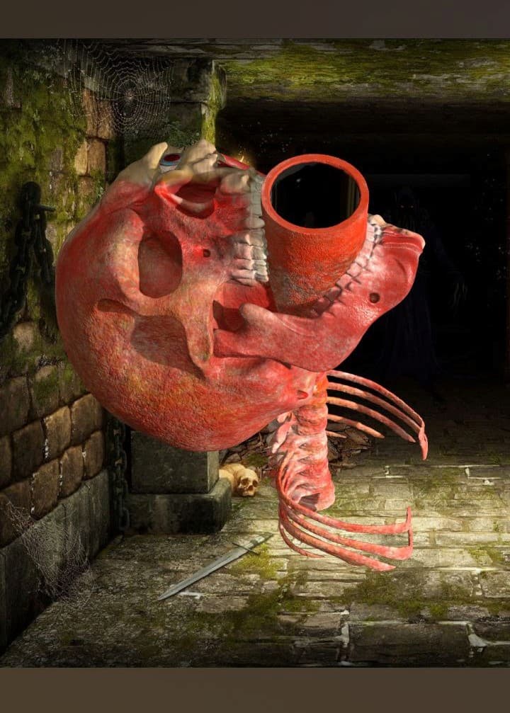Remix of Blank Can Cup RETURNS! skeletal holder 3d model