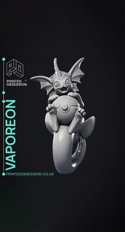 Vaporeon Swimming - Pokemon - Fan Art 3d model