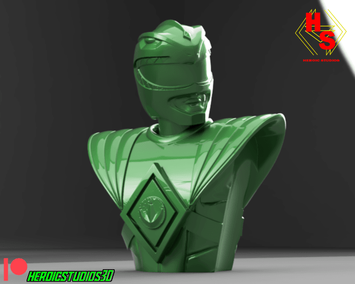 Green Ranger Movie Bust 3d model