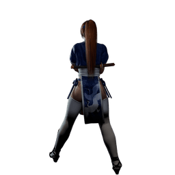 Japanese Warrior Woman 3D Character Model v2.0 3d model