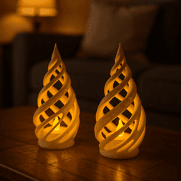 ABSTRACT SWIRL CHRISTMAS TREES / LED TEALIGHT TREE / CHRISTMAS DECOR / HOMEDECOR 3d model