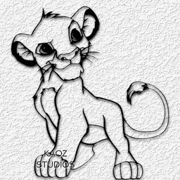 SIMBA wall art The Lion King Wall Decor Disney Fanart 3d model