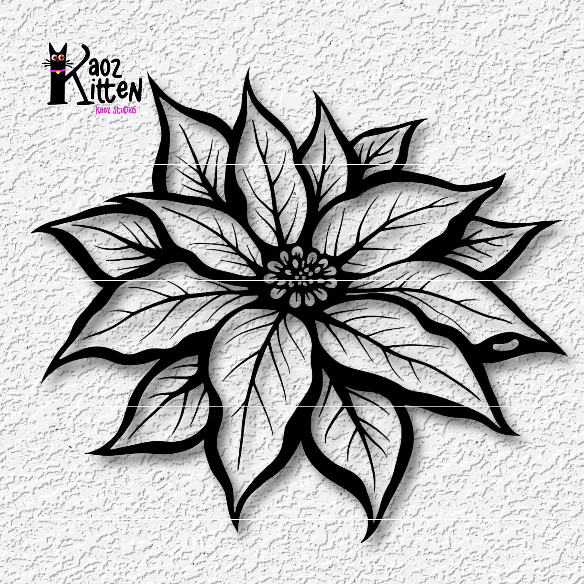 Christmas Flower pointsettia ornament xmas wall decor 3d model