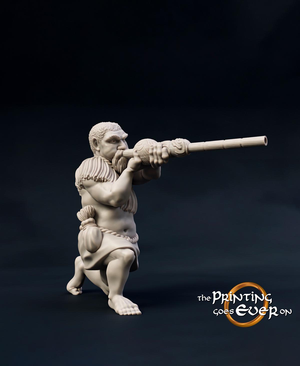 Woodwose with Blowpipe 3d model