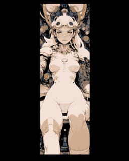Blending reality and science fantasy - Anime Cyber Girls Set of bookmarks 3d model