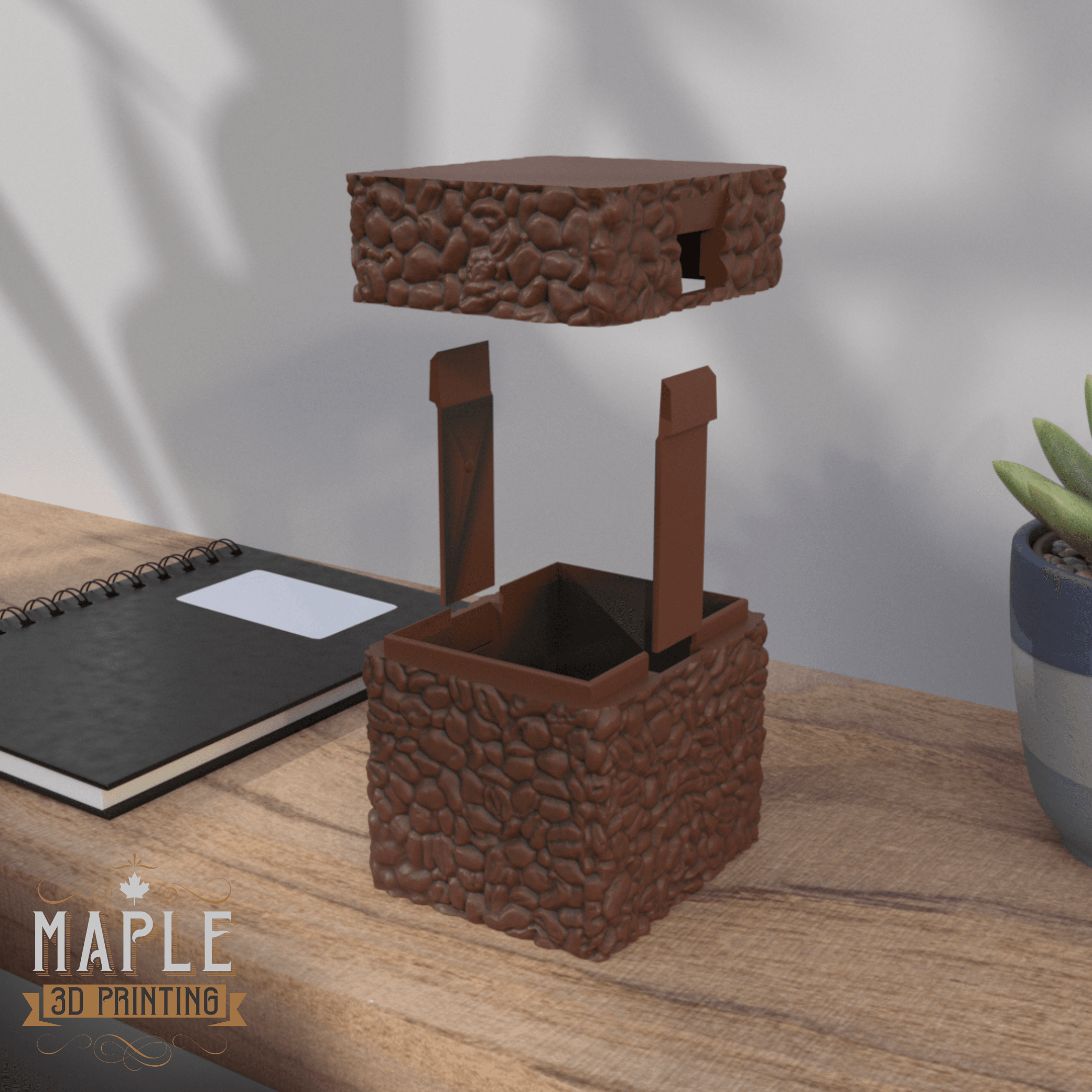 Snap Shut Deck Box - Coffee Beans 3d model