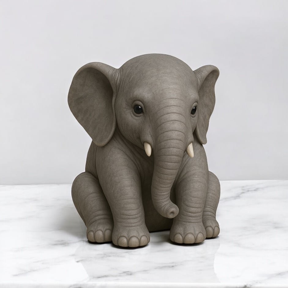 Elephant Figurine 3d model