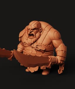 Stylized War God Multi-Color 3MF | Gaming Fan Art | Bambu Ready 3d model