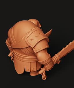 Stylized War God Multi-Color 3MF | Gaming Fan Art | Bambu Ready 3d model