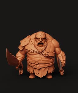 Stylized War God Multi-Color 3MF | Gaming Fan Art | Bambu Ready 3d model