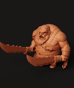 Stylized War God Multi-Color 3MF | Gaming Fan Art | Bambu Ready 3d model
