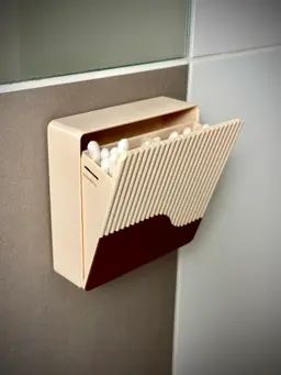 Tilt Box Bathroom Organizer | Q-Tip Box 3d model