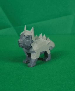 Poochyena Low Poly Pokemon 3d model