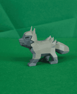 Poochyena Low Poly Pokemon 3d model