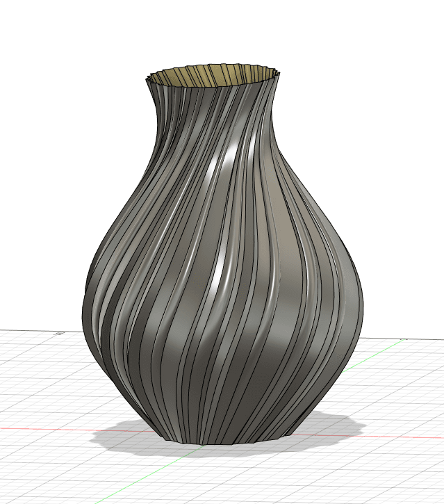 angles and curve spiral vase 3d model