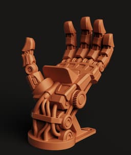 Robotic Hand Controller Stand | Mecha Gamer Holder 3d model