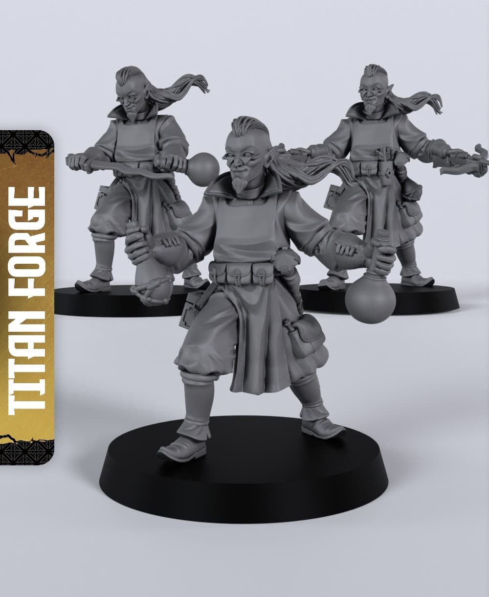 Human Male Alchemist - With Free Dragon - 5e DnD Inspired for RPG and Wargamers 3d model