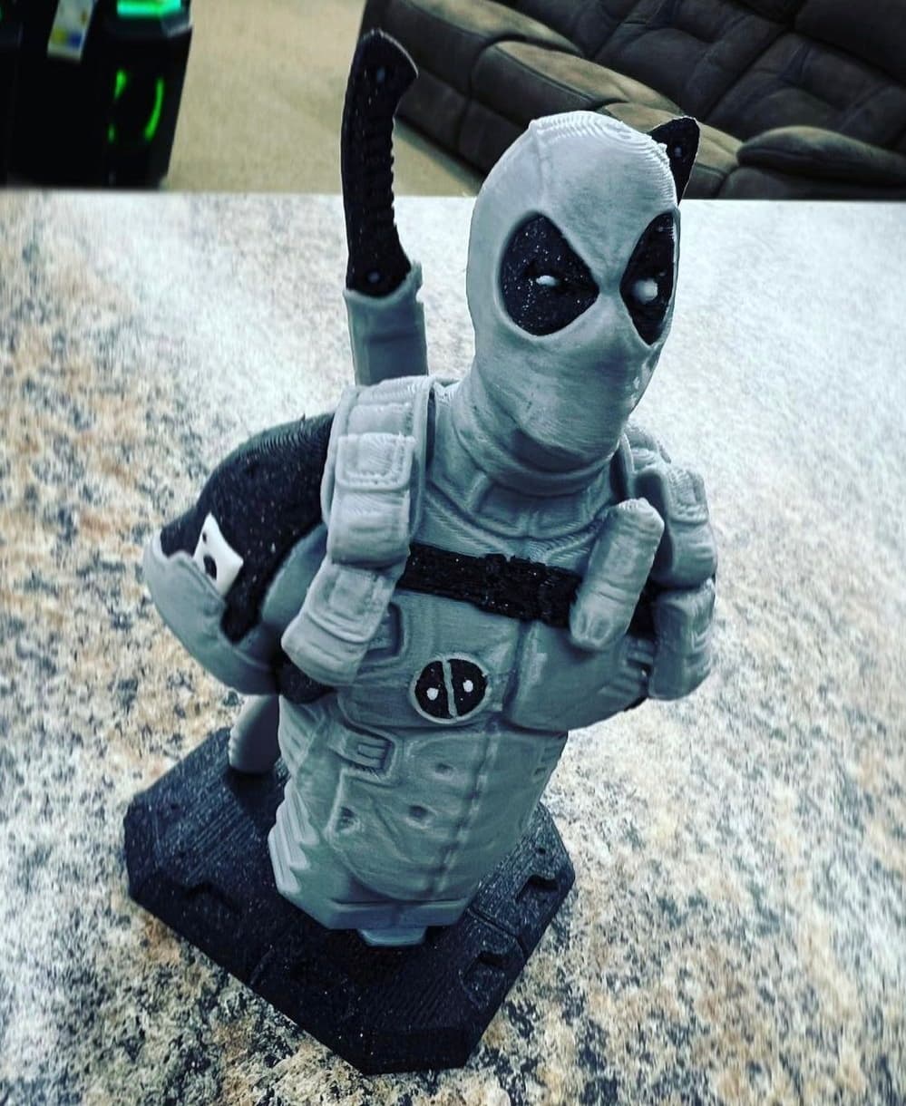 Deadpool bust (Remastered Supportless Edition) (fan art) - bambu x force version - 3d model