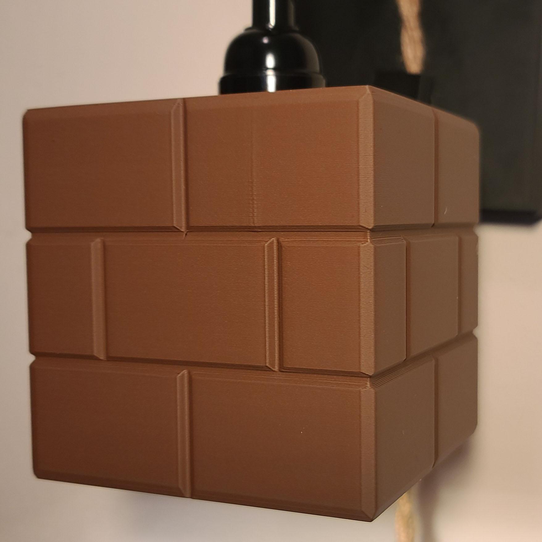 Brick Lamp Shade - Video Game Inspired Functional Art 3d model