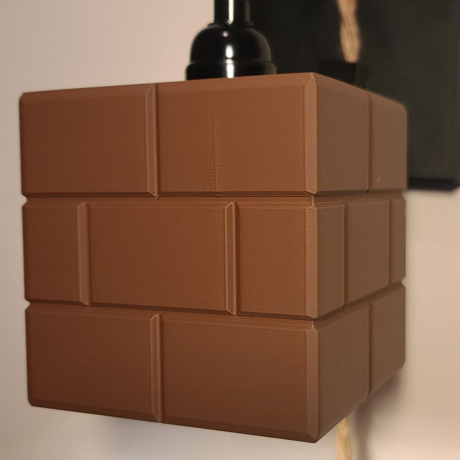 Brick Lamp Shade - Video Game Inspired Functional Art 3d model