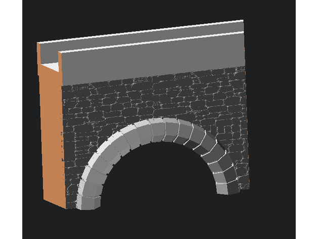 Stone Arch (Customizable) 3d model