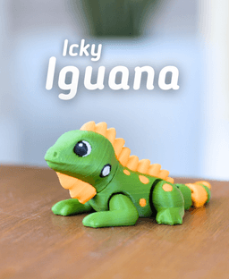Icky Iguana - Articulated fidget Iguana 3d model