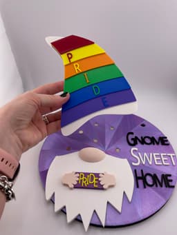 Magnetic Pride Hat Gnome For Modular Sign 3d model