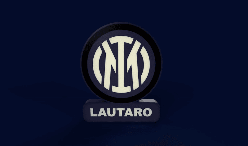 Inter Milan Sign - LED Strip Compatible 3d model