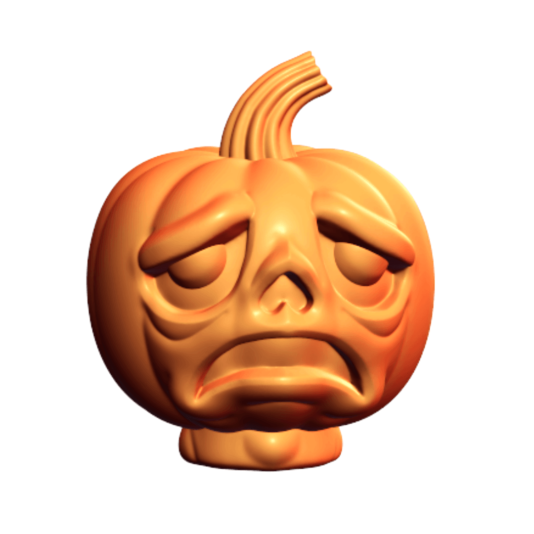 28mm Scale Halloween Pumpkin Head Kitbashing Set 3d model